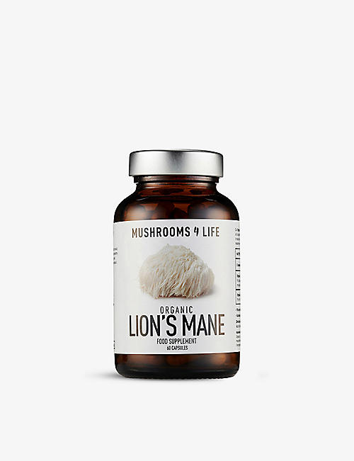 LIVING PLANET: Lion’s Mane organic food supplements 60 capsules 150kg