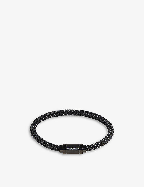 TED BAKER: Duran braided leather bracelet