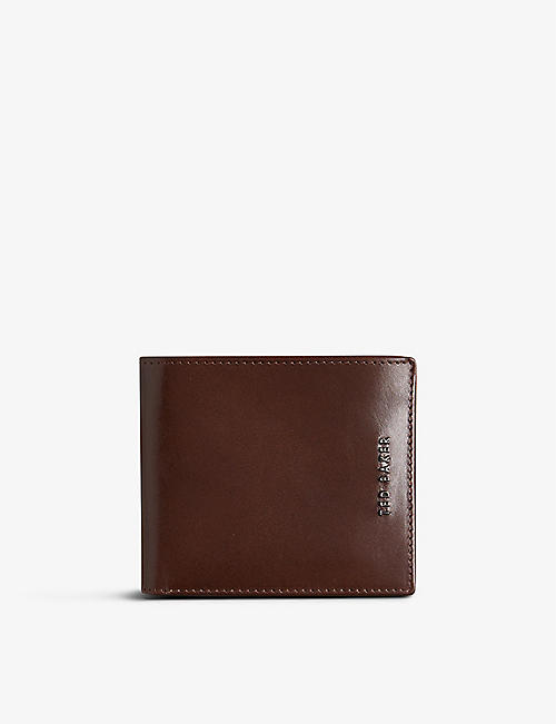 TED BAKER: Sammed branded leather bifold wallet