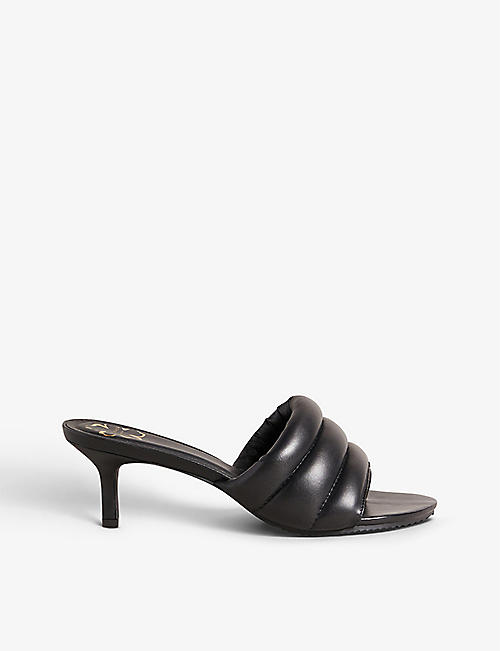TED BAKER: Lyna padded leather heeled sandals