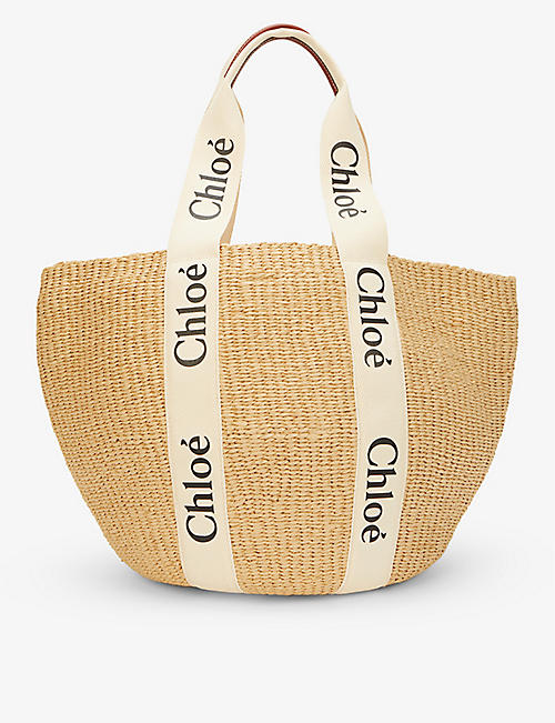 CHLOE: Woody medium paper basket bag