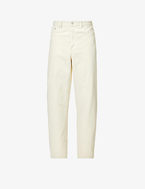 DRIES VAN NOTEN: Logo-patch relaxed-fit jeans