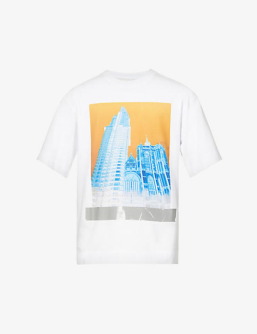 DRIES VAN NOTEN: City-print crewneck cotton-jersey T-shirt