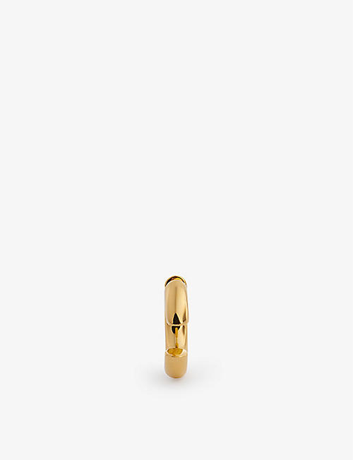 MARIA BLACK: Disrupted 22ct yellow gold-plated sterling-silver single hoop earring