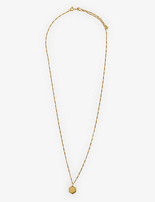 MARIA BLACK: Kim 22ct yellow gold-plated sterling-silver pendant&nbsp;necklace