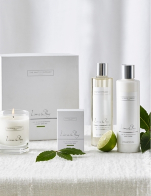Shop The White Company Lime And Bay Luxury Gift Set In None/clear