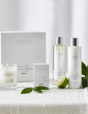 The White Company Lime And Bay Luxury Gift Set In None/clear