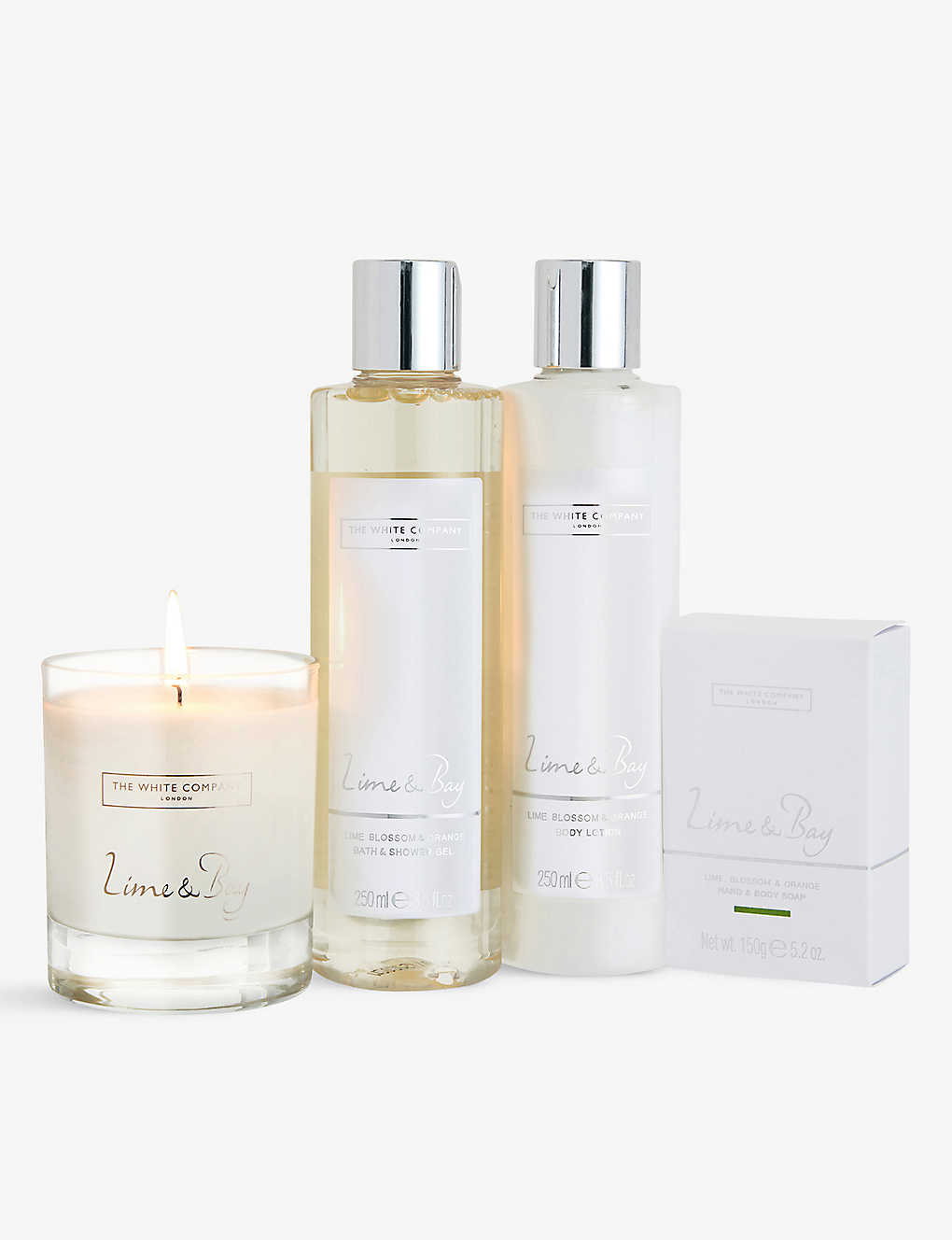 The White Company Lime And Bay Luxury Gift Set In None/clear