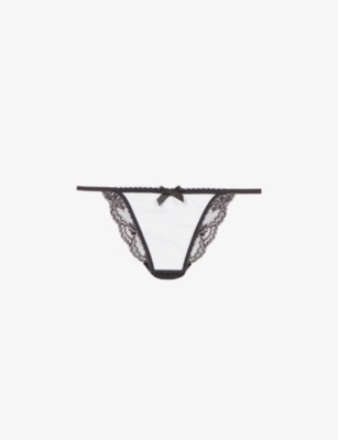 AGENT PROVOCATEUR: Ettie mid-rise stretch-mesh briefs