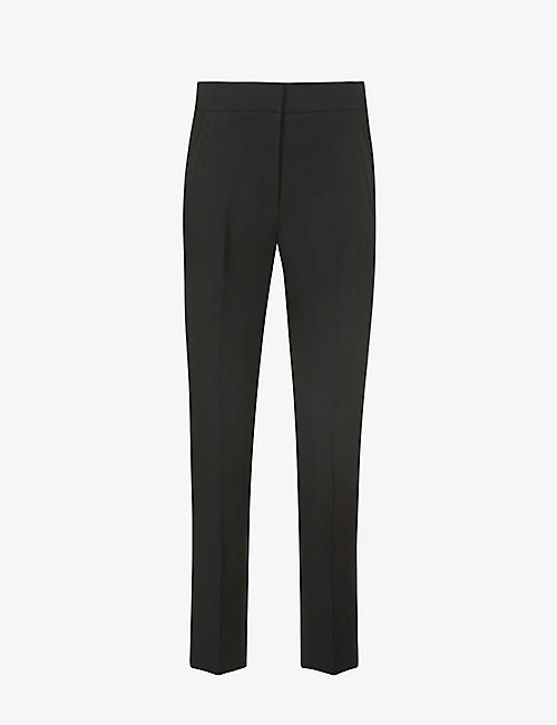 ME AND EM: Cropped tapered-leg mid-rise woven trousers