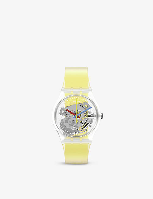 SWATCH: Clearly Striped self-winding silicone and plastic watch