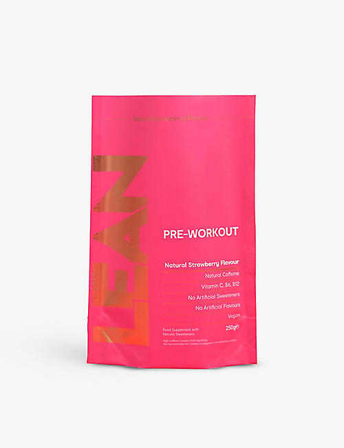 LEAN: Pre-Workout vegan powder natural strawberry flavour 250g