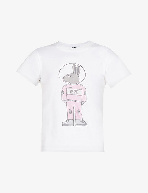 BELLA FREUD: Mystical Bunny organic cotton-jersey T-shirt