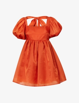 AMY LYNN - Bow-trim woven mini dress | Selfridges.com