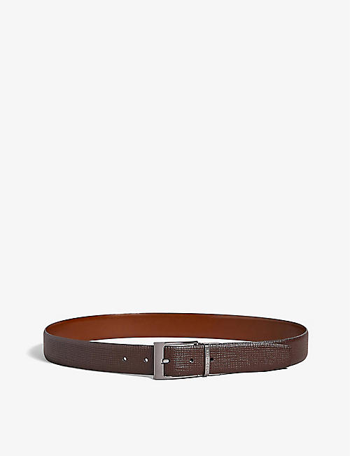 TED BAKER: Twin reversible leather belt