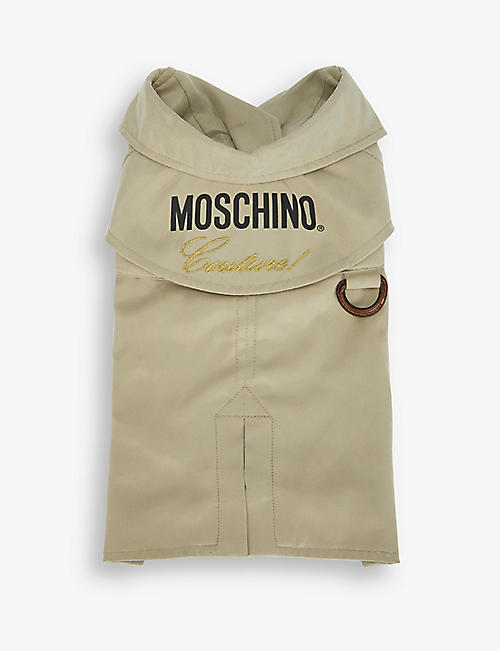 MOSCHINO: Fantasy logo-print woven dog jacket