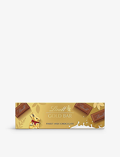 LINDT: Gold Bar milk chocolate and hazelnut bar 300g