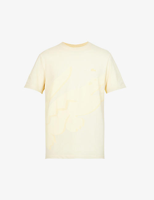 LACOSTE: Logo-print cotton-jersey T-shirt