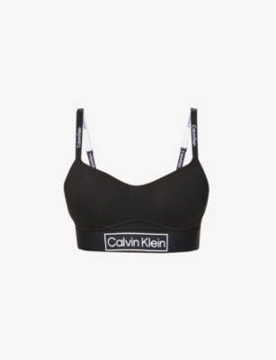 CALVIN KLEIN：Reimagined 徽标印花弹力棉无钢圈文胸