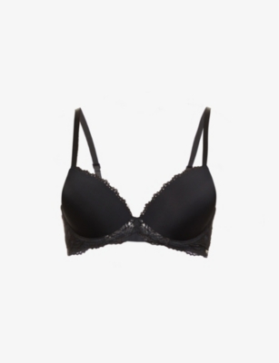 Calvin Klein Seductive Comfort Lotus Lift Demi Bra, Black at John