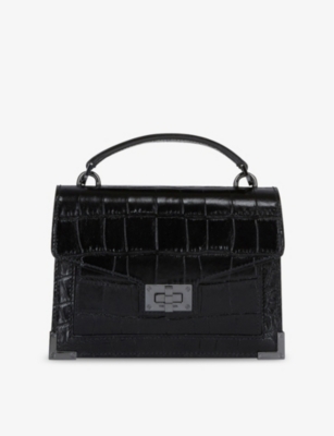 THE KOOPLES: Emily mini croc-effect leather cross-body bag