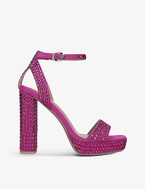 CARVELA: Kianni embellished platform textile heels