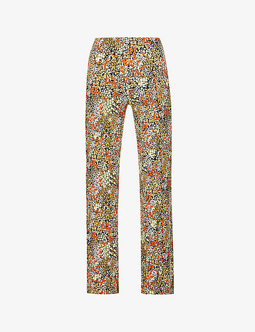 SAMSOE SAMSOE: Lolly wide-leg high-rise stretch-woven trousers