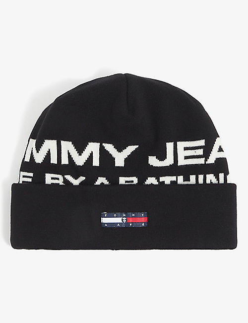 AAPE: AAPE x Tommy Jeans logo-embroidered cotton beanie hat