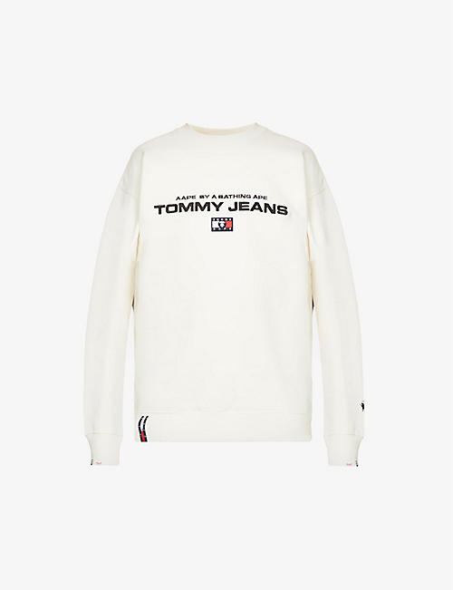 AAPE: AAPE x Tommy Jeans logo-embroidered cotton-blend sweatshirt