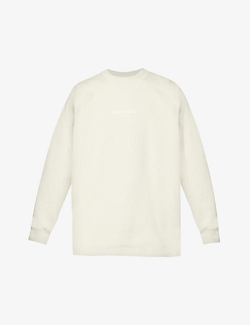 FOG X ESSENTIALS: ESSENTIALS logo-print cotton-blend sweatshirt