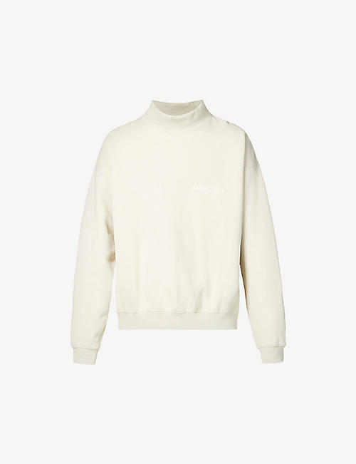 FOG X ESSENTIALS: ESSENTIALS mock-neckline cotton-blend sweatshirt