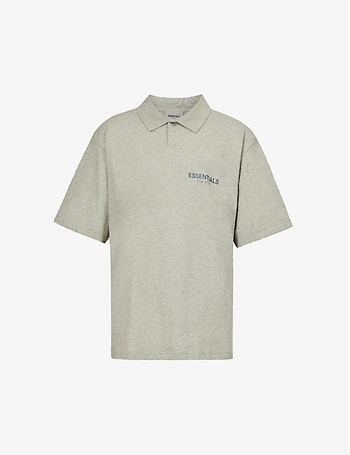 FOG X ESSENTIALS: Core brand-print cotton-jersey polo shirt