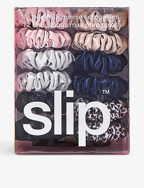 SLIP: Classic silk scrunchies pack of 12