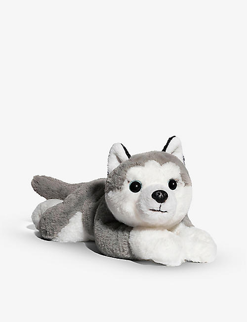 FAO PLUSH: Lying Husky soft toy 38cm