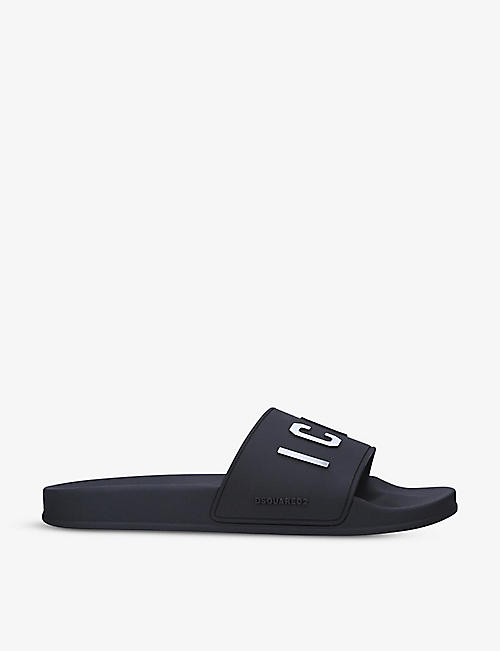 DSQUARED2: Icon rubber pool sliders