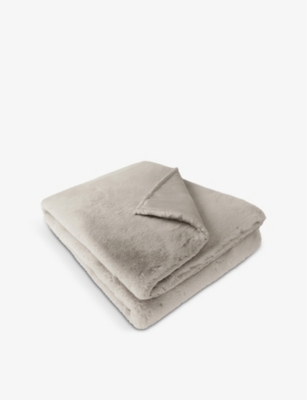 The white company super soft faux fur throw sales