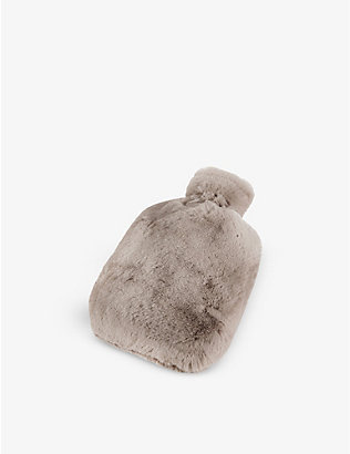 THE WHITE COMPANY: Super-soft faux-fur hot water bottle