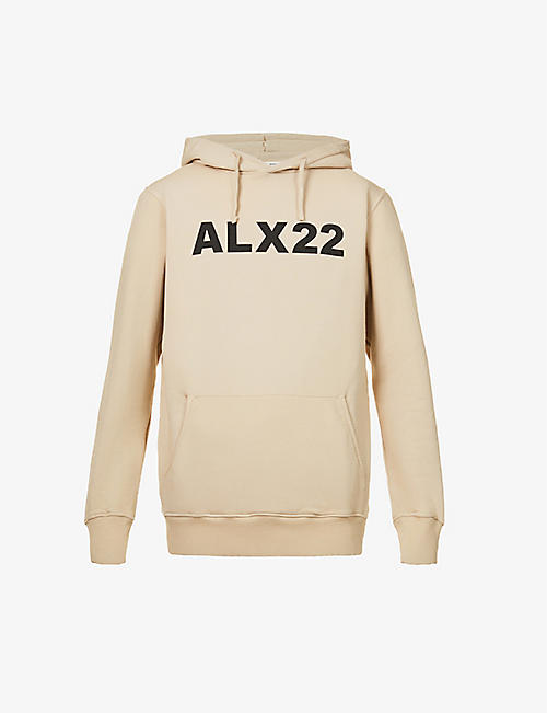 1017 ALYX 9SM: Logo-print relaxed-fit tapered cotton-jersey hoody