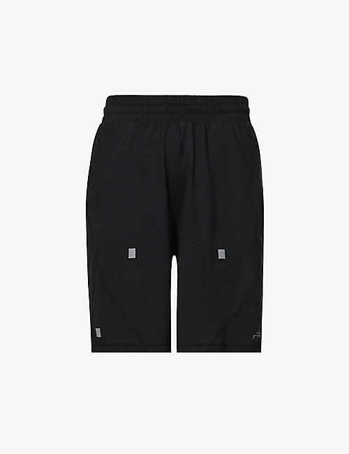 A COLD WALL: Map logo-print stretch-woven shorts