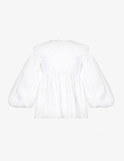 CECILIE BAHNSEN: Mie puff-sleeve cotton blouse