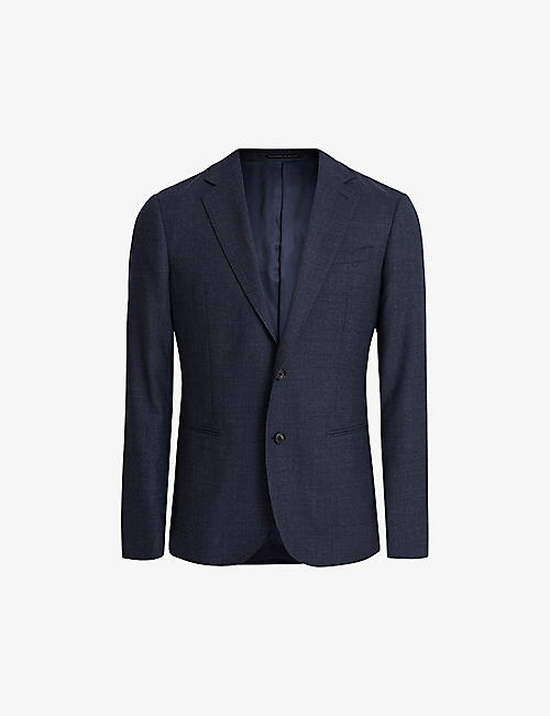 REISS: Amalfi modern-fit wool and linen-blend blazer