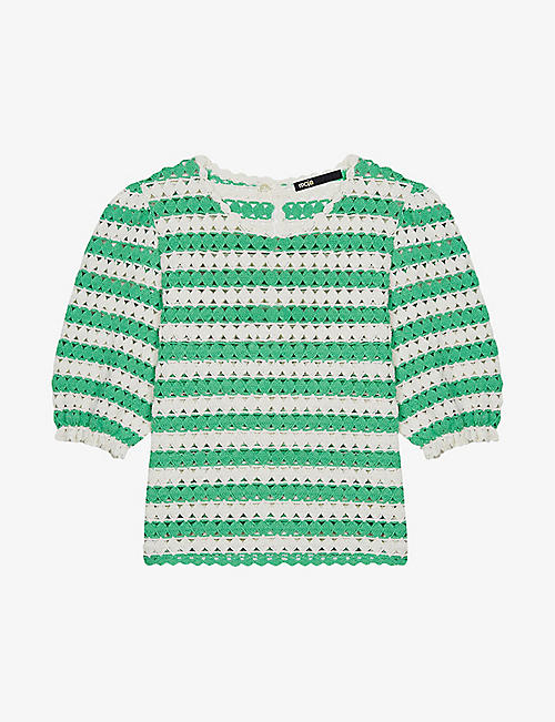 MAJE: Marigny striped cotton jumper