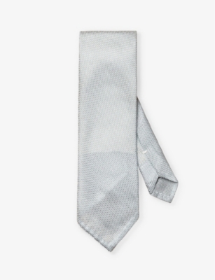 Eton Woven Silk Tie In Metallic