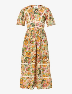 BA SH Benja paisley print crepe maxi dress Selfridges