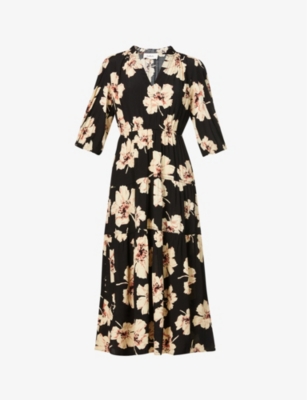 ba&sh Ysee Floral Print Midi Dress