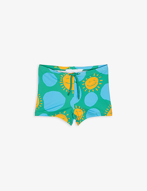 STELLA MCCARTNEY: Sunshine graphic-print woven swim shorts 3-36 months