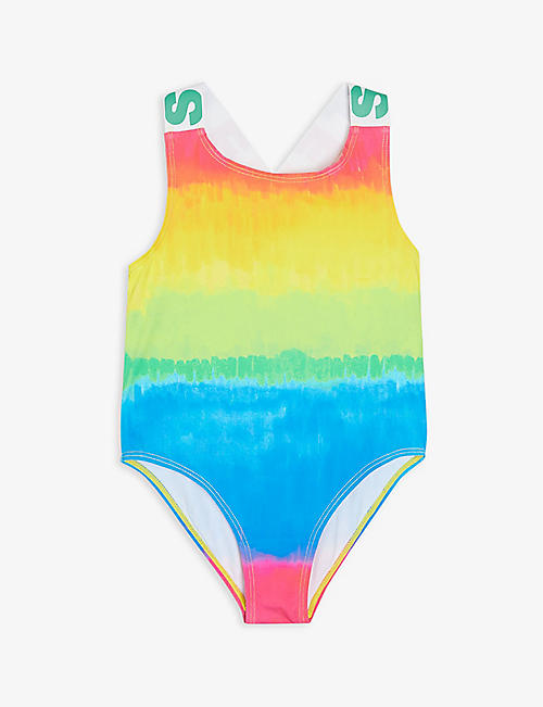 STELLA MCCARTNEY: Rainbow-print swimsuit 4-14 years