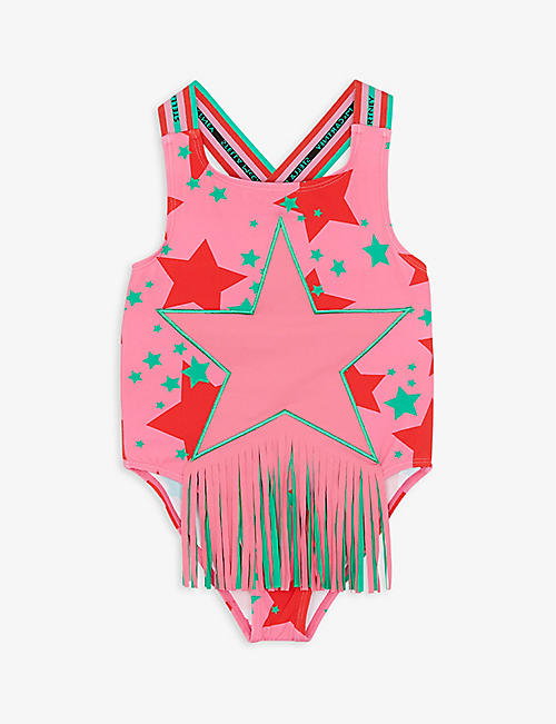 STELLA MCCARTNEY: Star-print fringed swimsuit 4-12 years