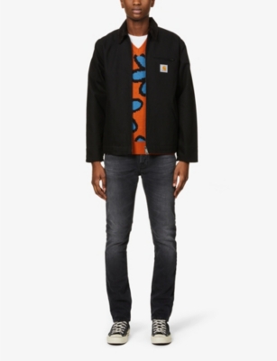 NUDIE JEANS: Grim Tim mid-rise stretch-denim jeans