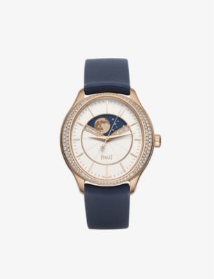 Piaget White G0a40110 Limelight Stella 18ct Rose-gold, 0.6ct Brilliant-cut Diamond And Leather Automatic Wa